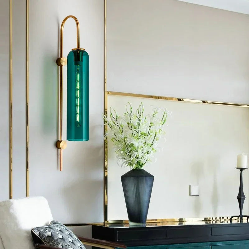 Aplique de Pared de Vidrio Moderno con LED Dimmable para Iluminación Interior 2