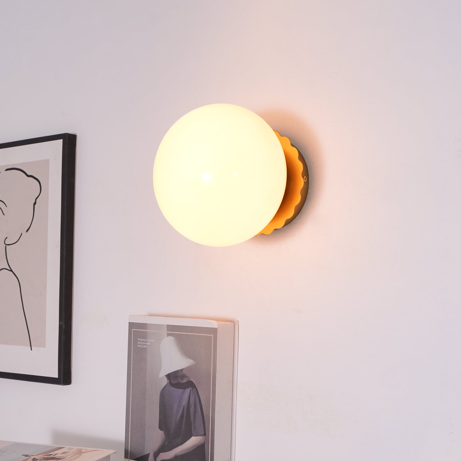 Apliques de Pared Modernos de Metal con Difusor de Vidrio Rosa – Lámpara Elegante 5