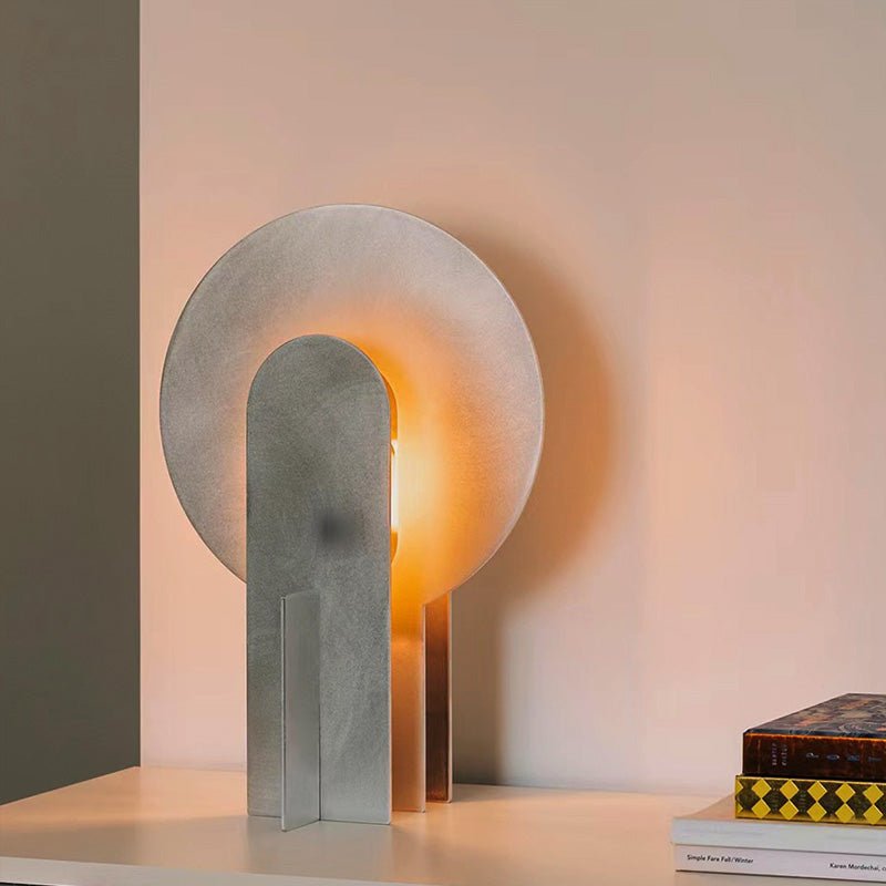 Mardela - Lámpara de Mesa Moderna de Acero Inoxidable con Arco