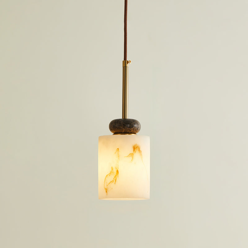 Lámpara colgante de mármol Tallea – Ø 10 × 27 cm 1 luz