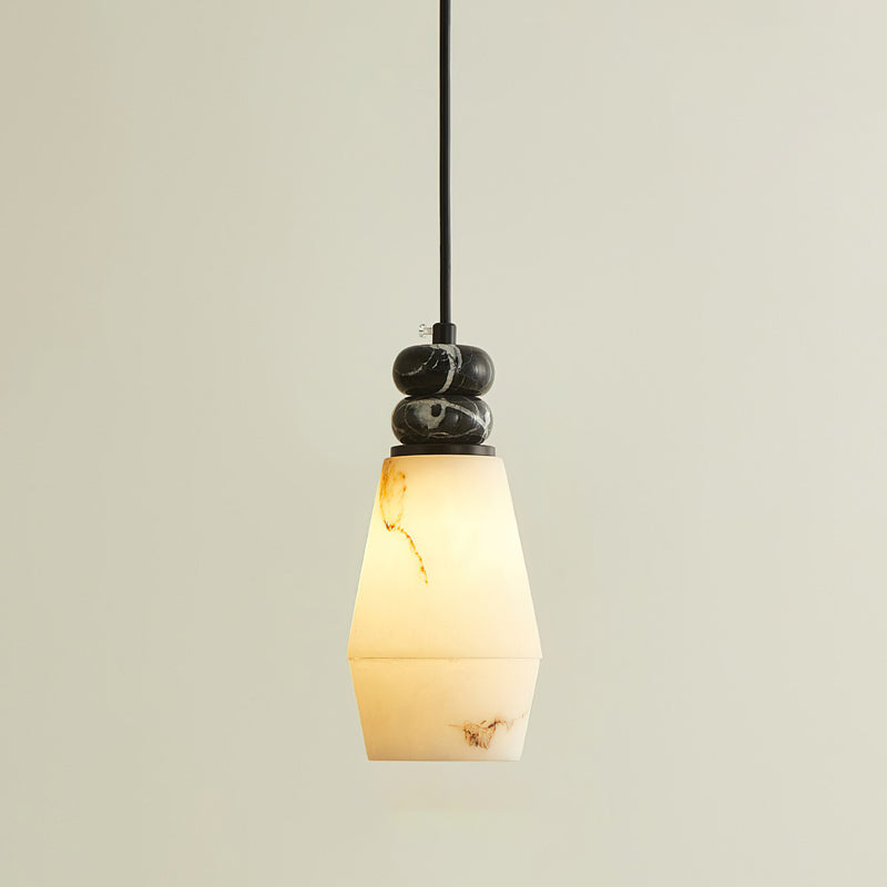 Lámpara colgante de mármol Tallea – Ø 10 × 22 cm 1 luz