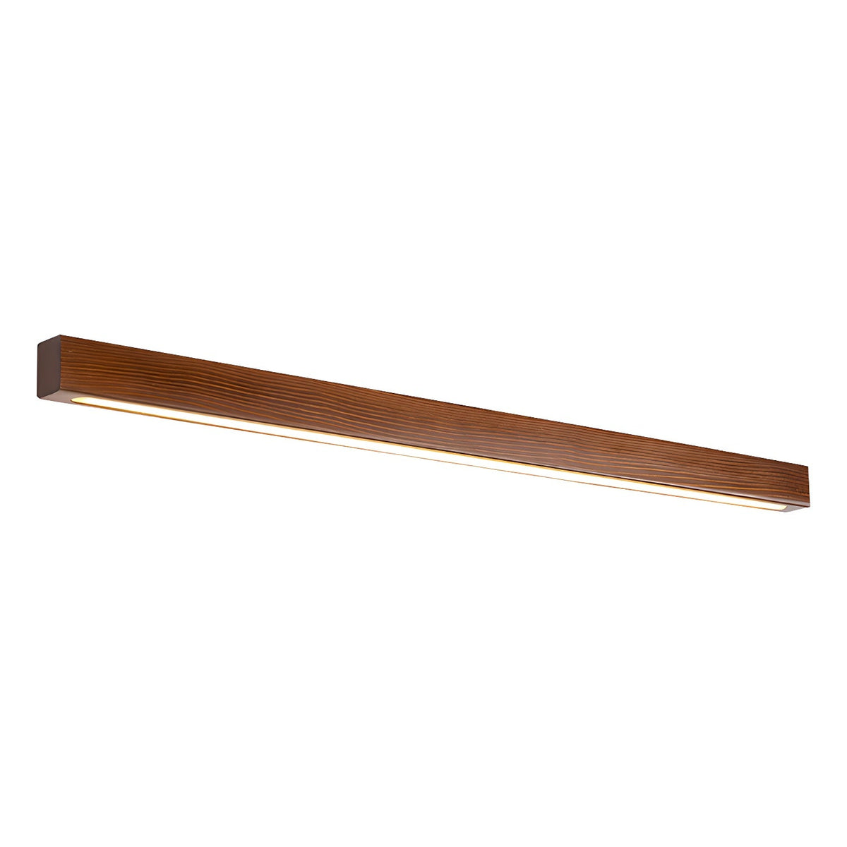 Aplique de pared lineal de madera Abetia sobre un espejo de baño – imagen 35