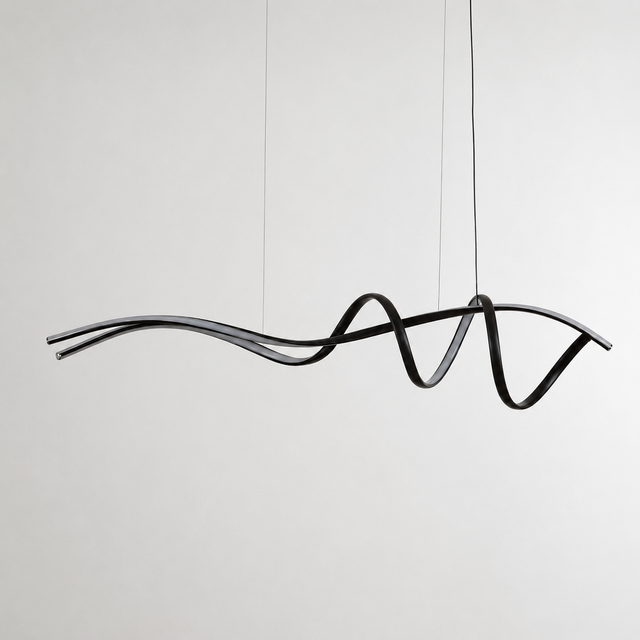 Arma - Lámpara Colgante Moderna LED Negra de Aluminio – Diseño Minimalista y Eficiente