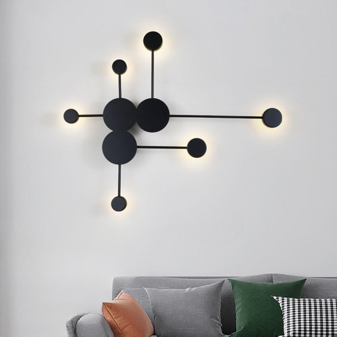 Prismo: Aplique de Pared Múltiple Moderno de Metal – Negro