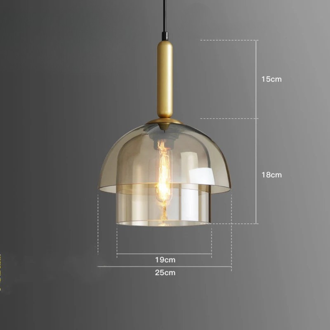 Linaya - Lámpara Colgante de Techo de Vidrio Moderno con Diseño Elegante – Doble y Triple Capa