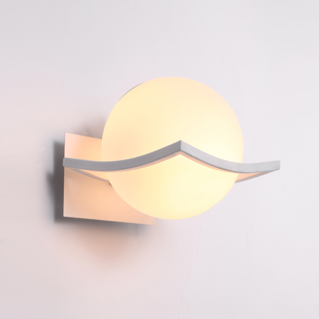 Zinari - Lámpara de Pared LED Moderna de Vidrio para Iluminación Elegante - Aplique Pared Compacto 15cm x 18cm