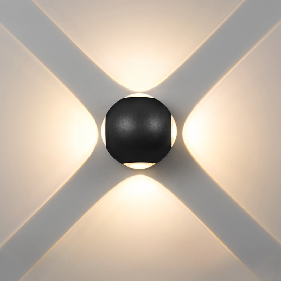 Sareni - Lámpara de Pared de Aluminio LED en Forma de Bola - Aplique Pared Moderno IP65 para Interiores y Exteriores
