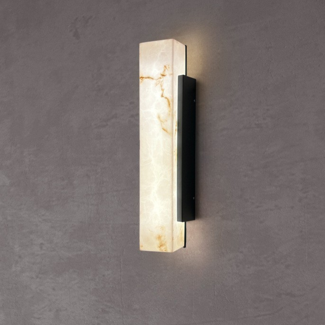 PiedraBrillante - Lámpara de Pared Lujo Chic Exterior de Mármol IP65 Astroclaro