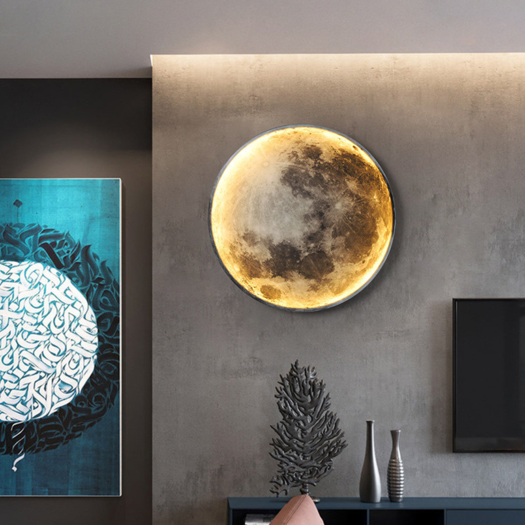 Lucéleste – Lámpara de Pared LED Luna y Tierra