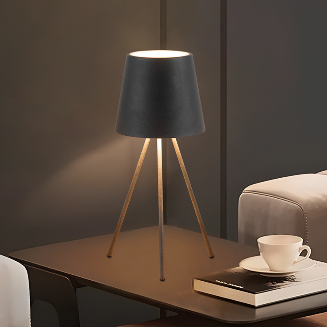 LuzTrípode – Lámpara de Mesa Inalámbrica y Moderna Recargable Con USB