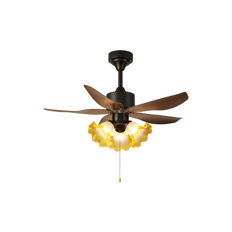 Ventilador de techo con luz Florena en un dormitorio romántico – imagen 14