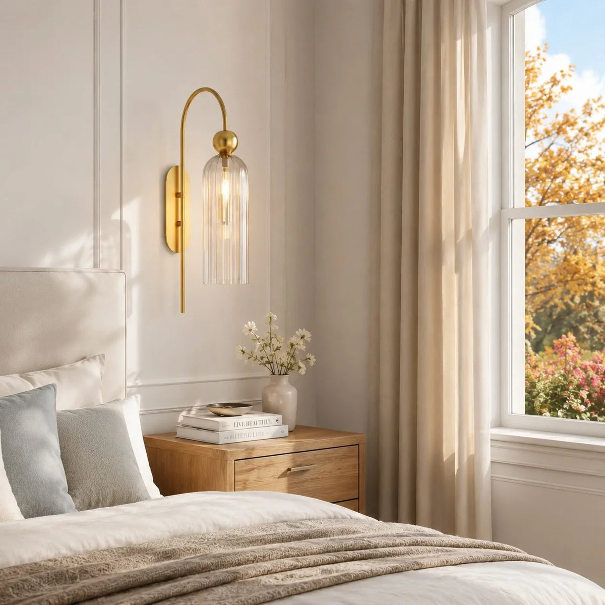 Aplique de pared Juncia en un baño luminoso – imagen 15