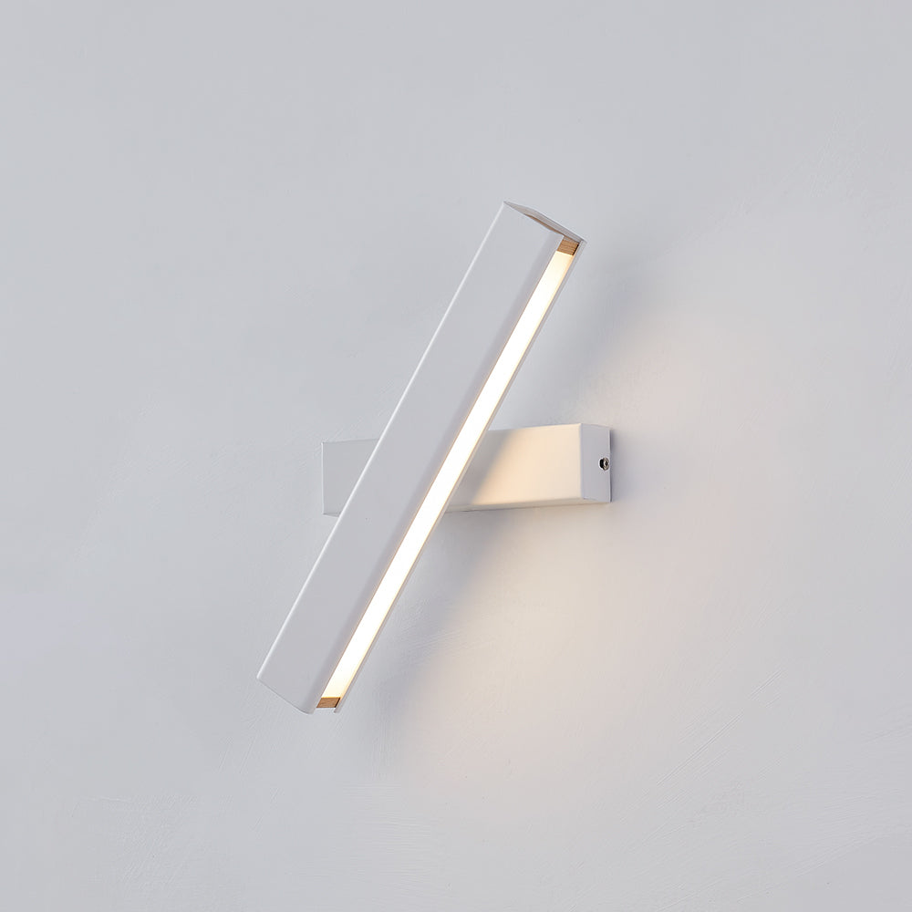 Astroclaro Axis: Aplique de Pared LED Moderno de Metal en Negro/Blanco