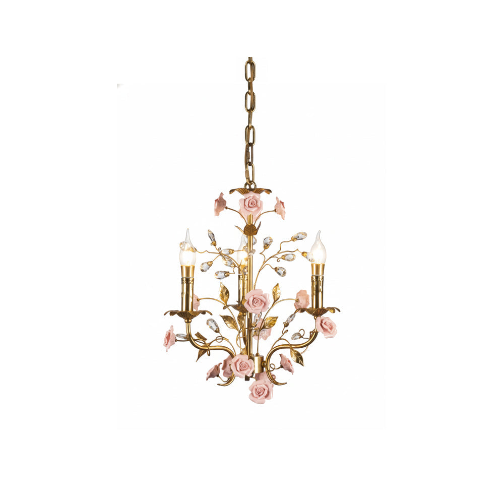 Lámpara de araña vintage con rosas Florosa – vista principal