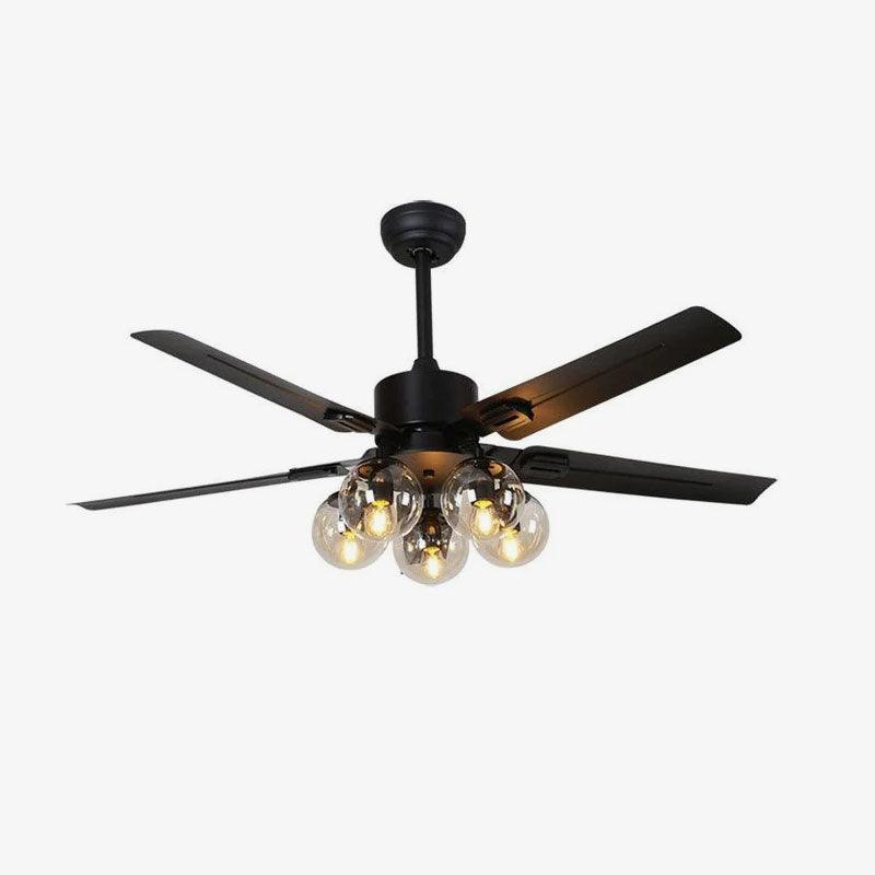 Ventilador de techo con luz Racimo en un comedor de estilo industrial – imagen 5