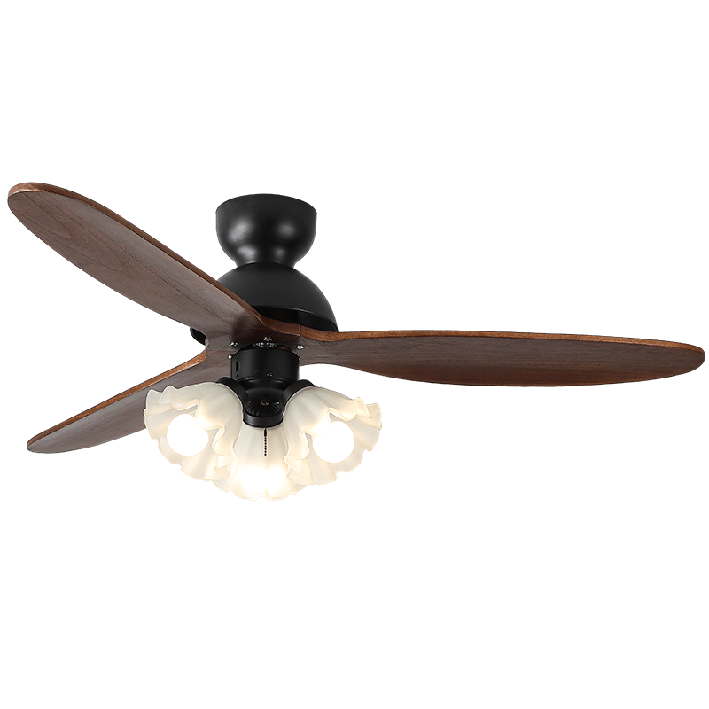 Ventilador de techo con luz Volanta en un dormitorio romántico – imagen 5
