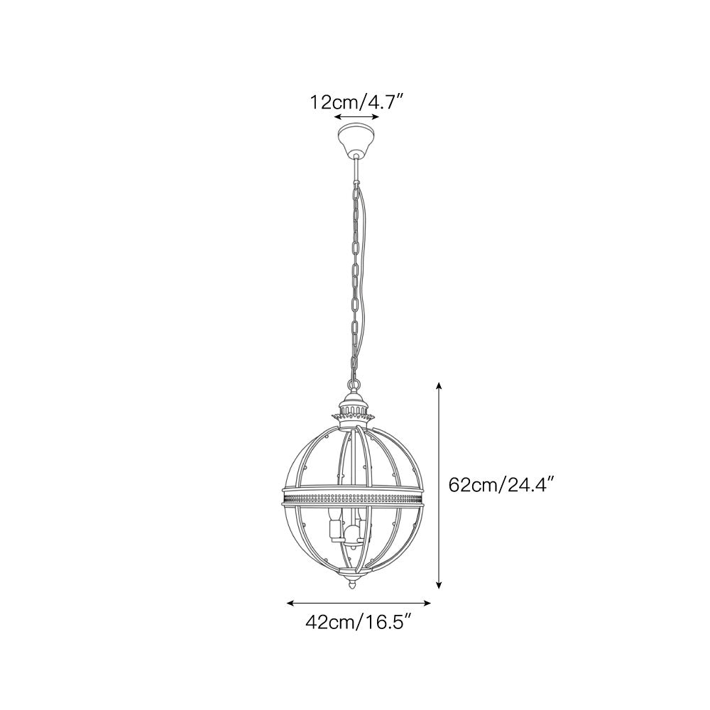 Lámpara farol de globo Duquesa en un comedor elegante – imagen 4
