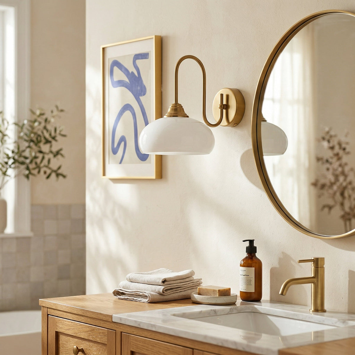 Aplique de pared de cristal Pomela en un dormitorio acogedor – imagen 6