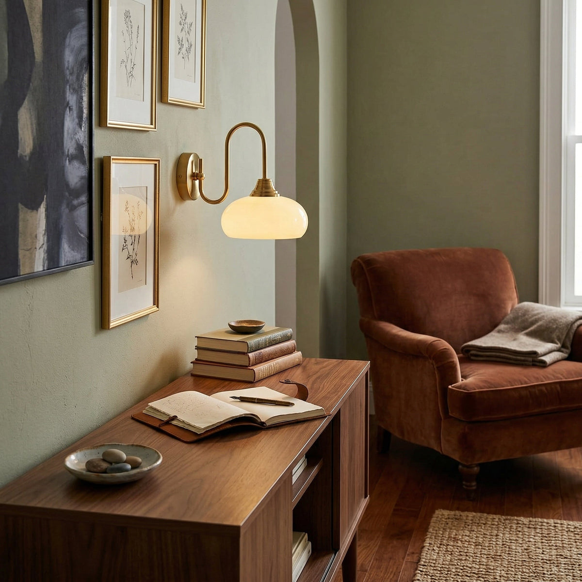 Aplique de pared de cristal Pomela en un dormitorio acogedor – imagen 7
