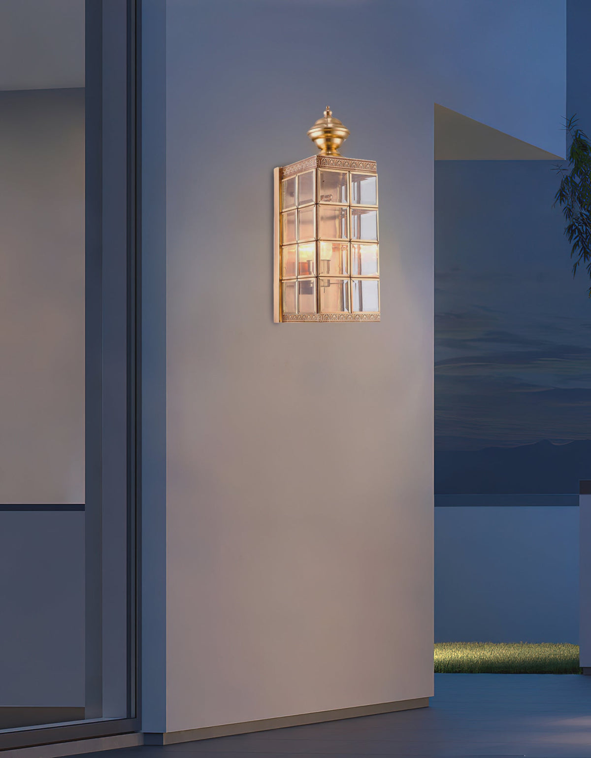 Farol de pared exterior Kintara en una fachada – imagen 11