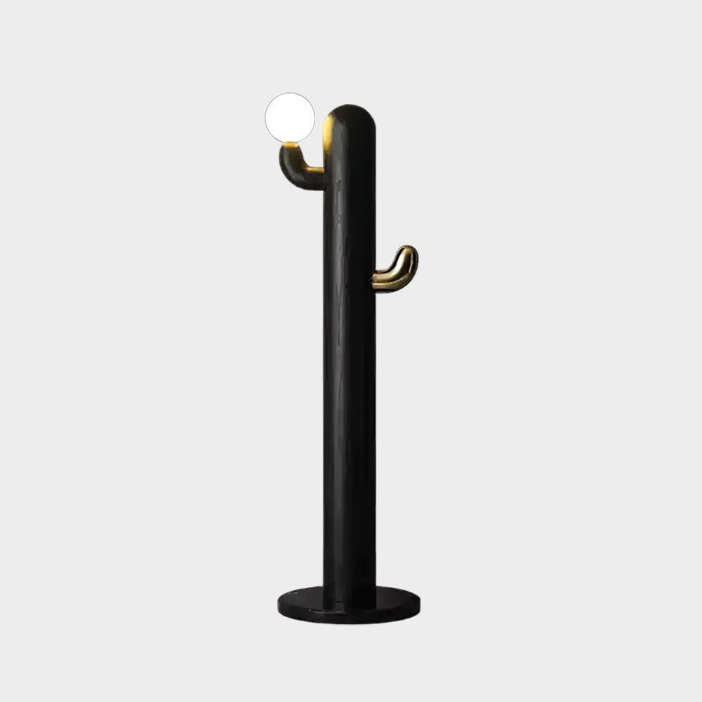 Lámpara de pie cactus Saguela – en negro con brazo de latón