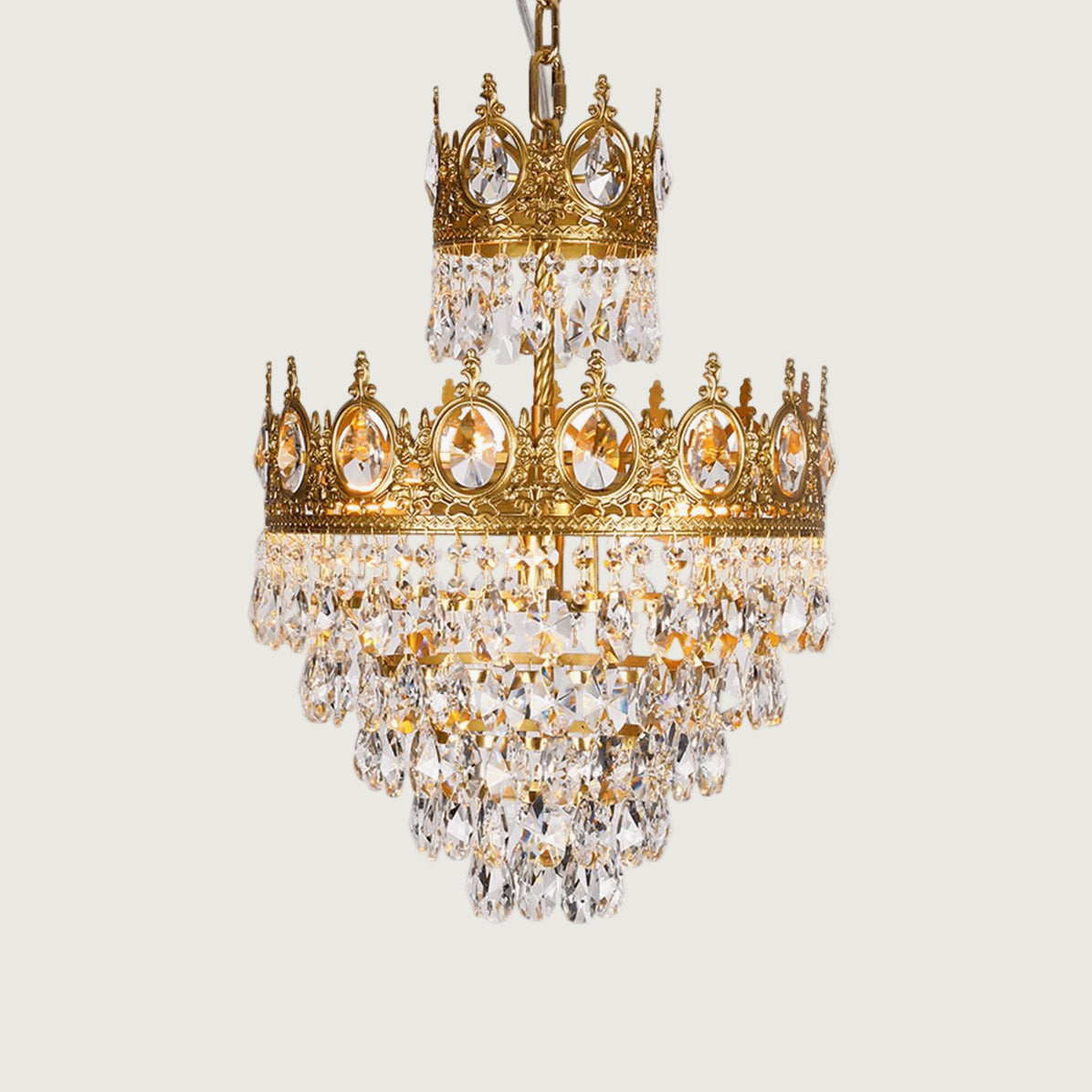 Candelabro de Cristal Vintage Hecho a Mano – Lámpara de Techo Elegante para Interiores 1