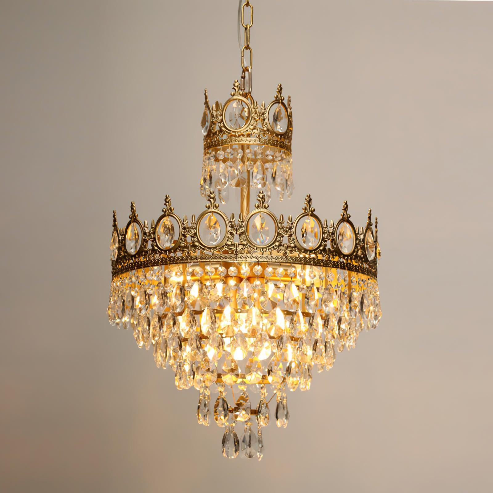 Candelabro de Cristal Vintage Hecho a Mano – Lámpara de Techo Elegante para Interiores 4