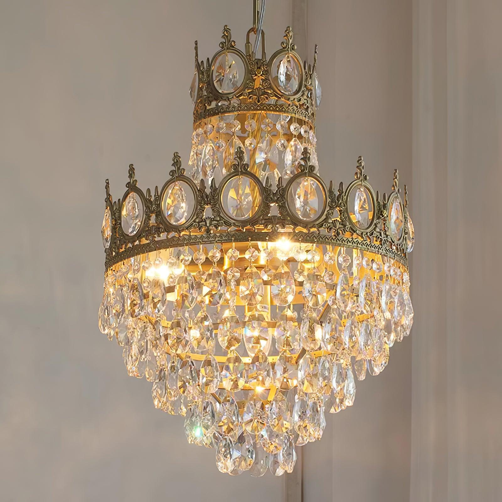 Candelabro de Cristal Vintage Hecho a Mano – Lámpara de Techo Elegante para Interiores 5