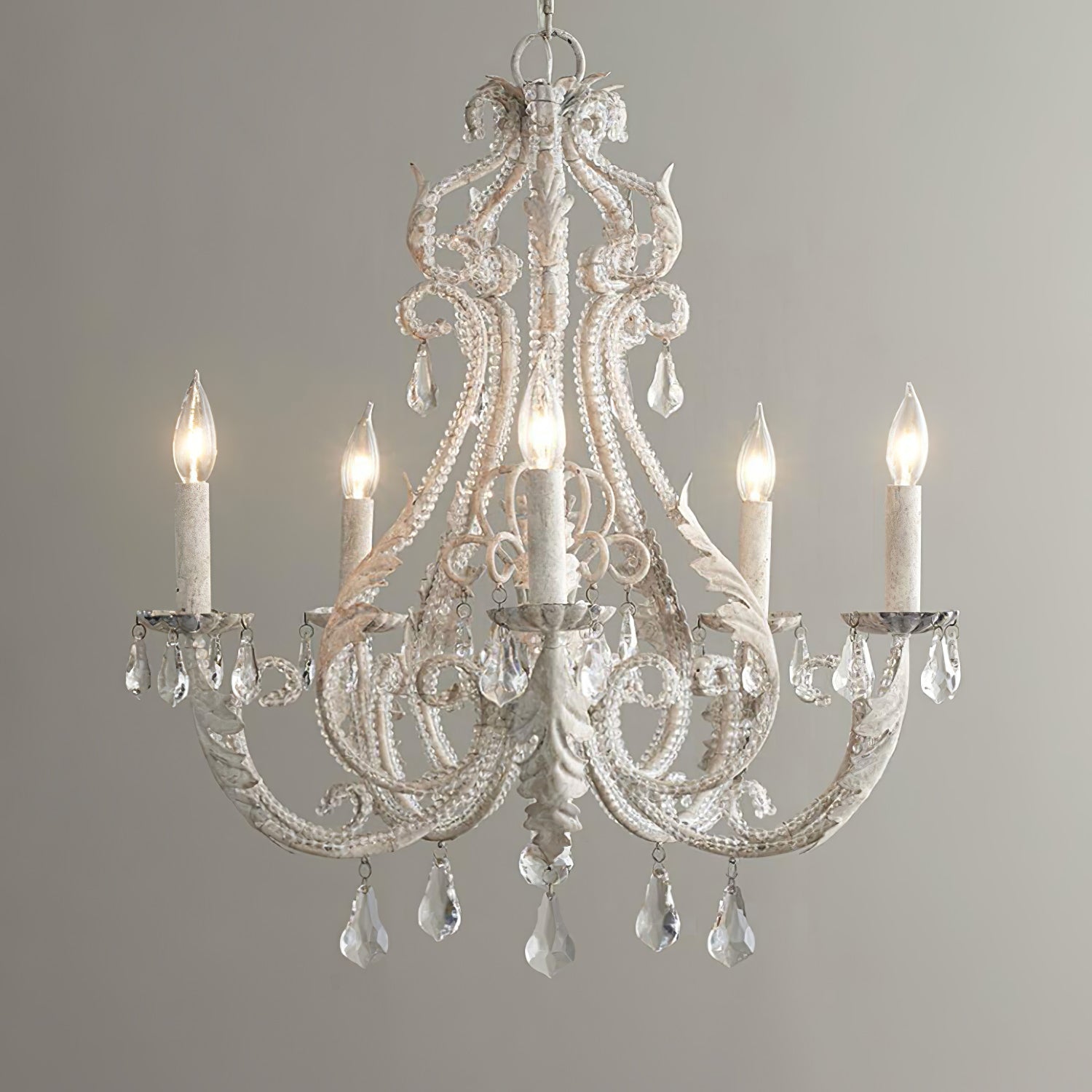 Candelabro de Techo de Cristal Vintage con 5 a 8 Luces para Interiores – Elegante Lámpara de Metal y Cristal 12