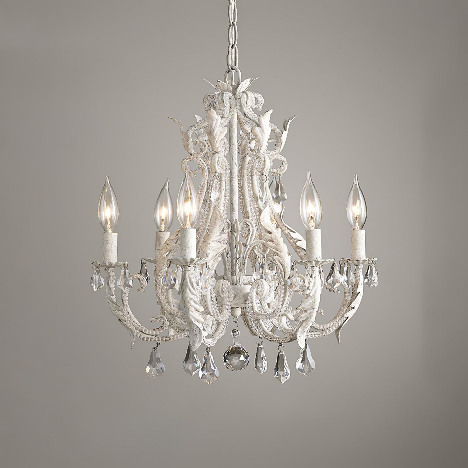 Candelabro de Techo de Cristal Vintage con 5 a 8 Luces para Interiores – Elegante Lámpara de Metal y Cristal 13