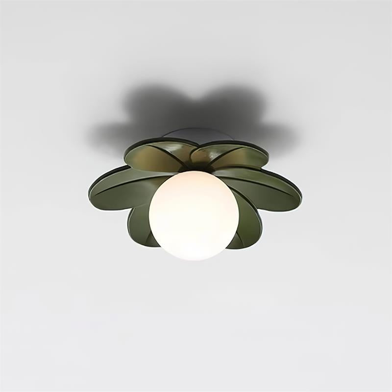 Plafón de techo en forma de flor Florina – en verde