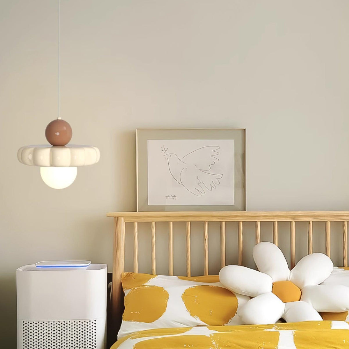 Mini lámpara colgante retro Vainela en una cocina luminosa – imagen 22