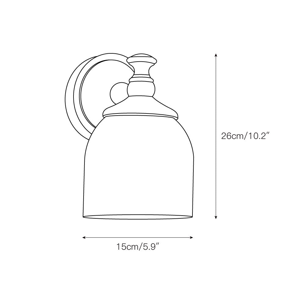 Aplique de pared clásico Campela sobre el espejo de un baño – imagen 3