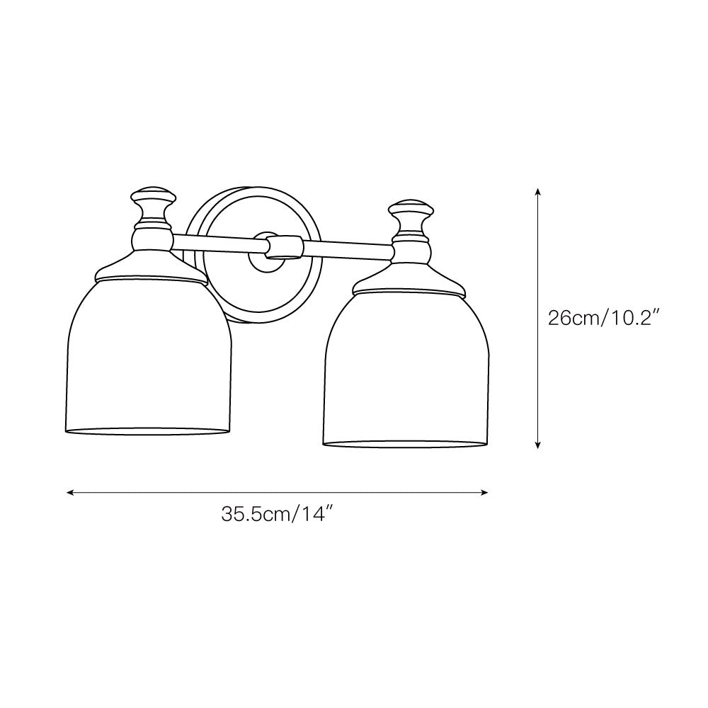 Aplique de pared clásico Campela sobre el espejo de un baño – imagen 4
