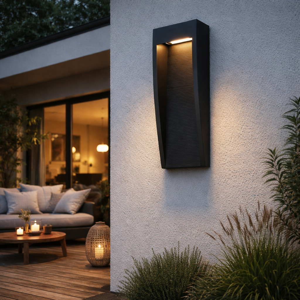 Aplique de pared exterior Afila en una fachada de piedra – imagen 6