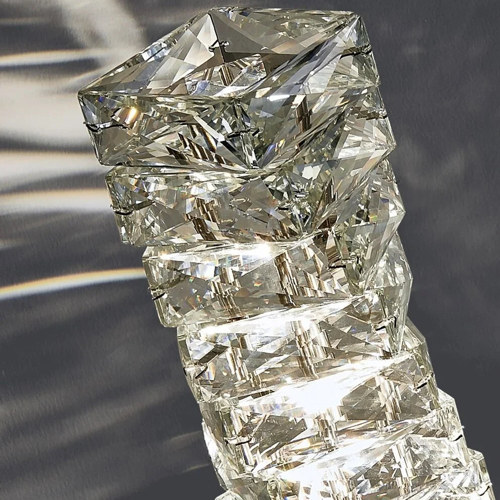 Lámpara de mesa de cristal Edria en un dormitorio elegante – imagen 7