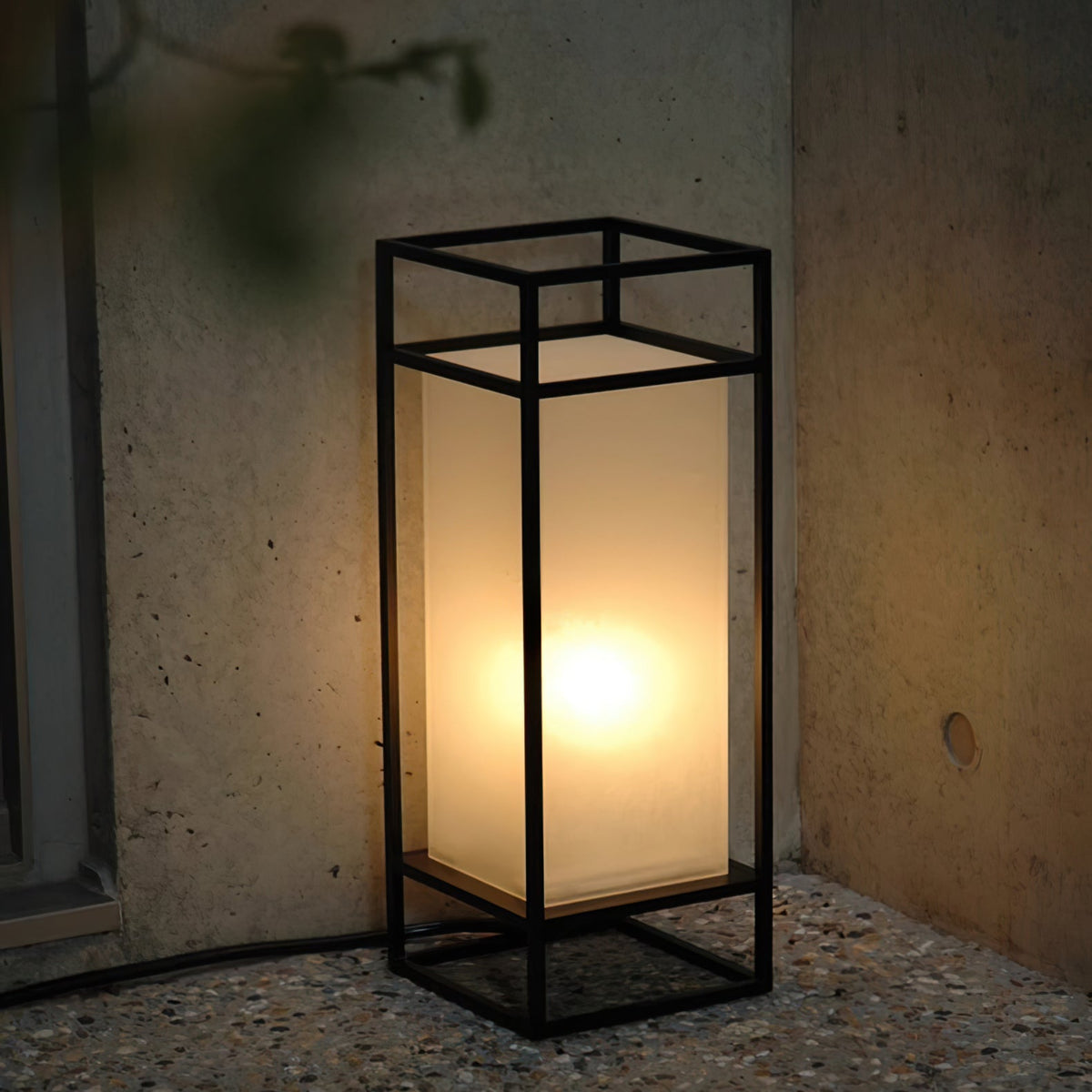 Farol de mesa para exterior Candilo en una terraza al anochecer – imagen 20
