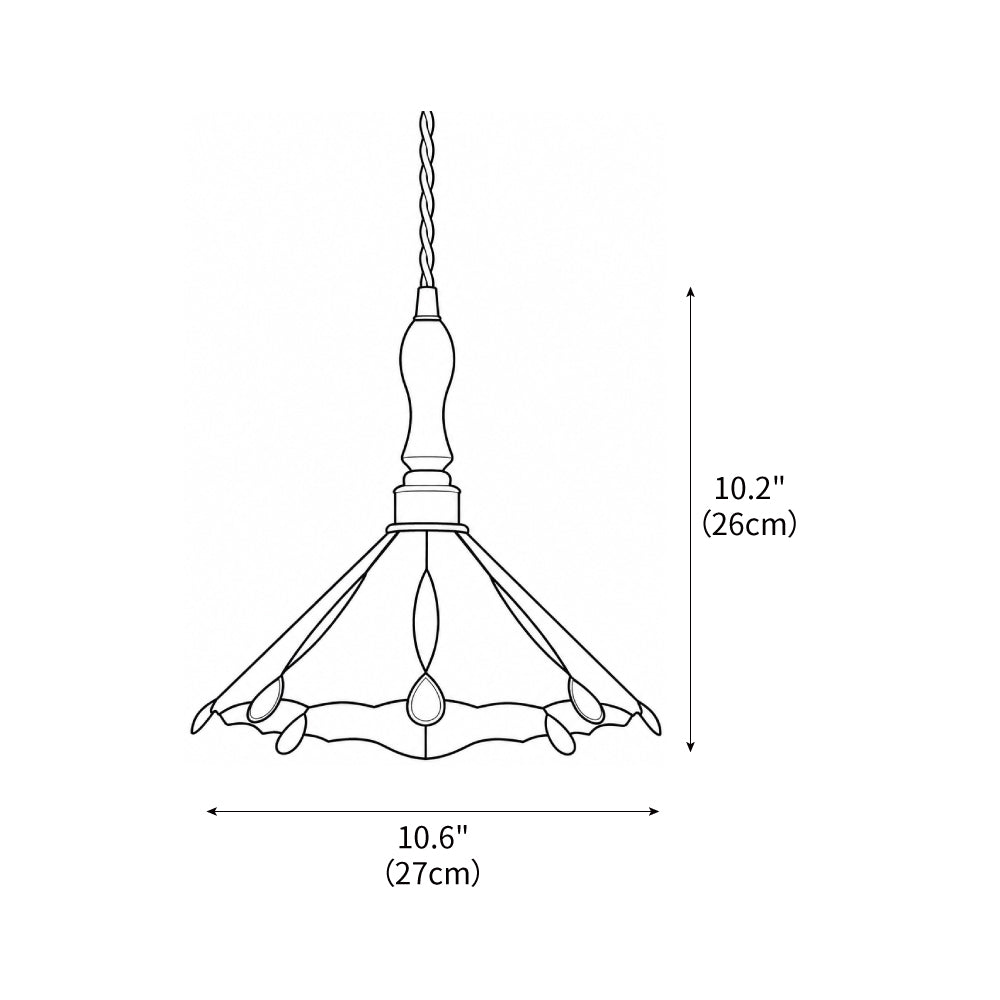 Lámpara colgante de vidriera Gemila sobre una mesa de cocina – imagen 16