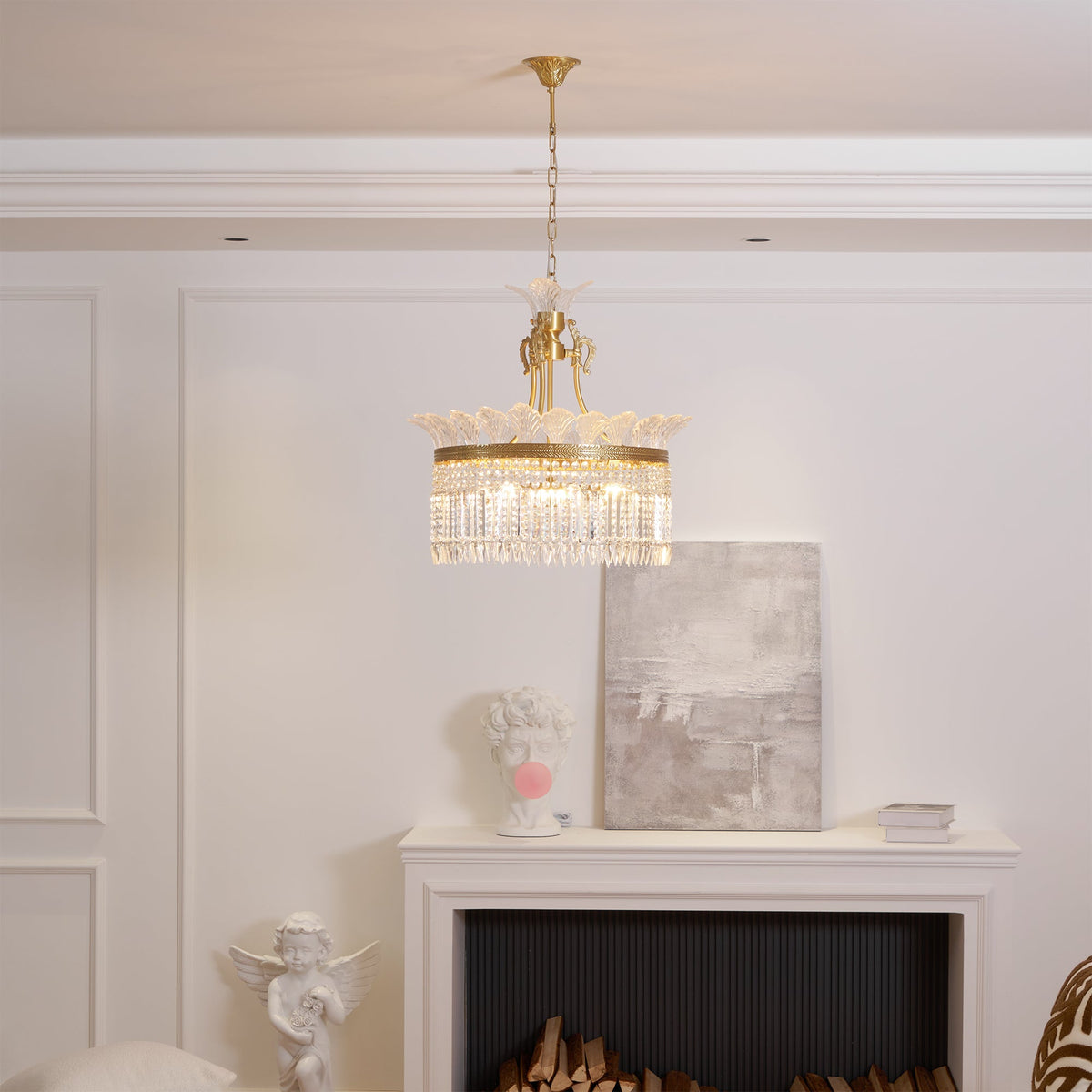Lámpara de araña de cristal Alhaja en un comedor elegante – imagen 3