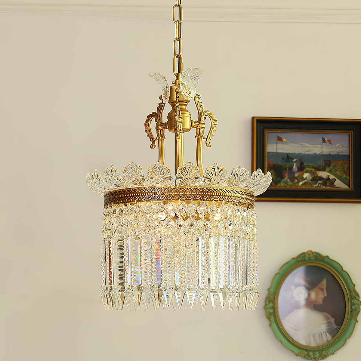 Lámpara de araña de cristal Alhaja en un comedor elegante – imagen 13
