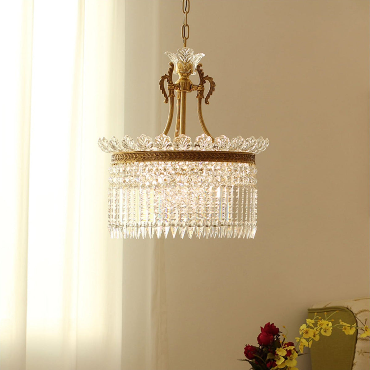 Lámpara de araña de cristal Alhaja en un comedor elegante – imagen 14