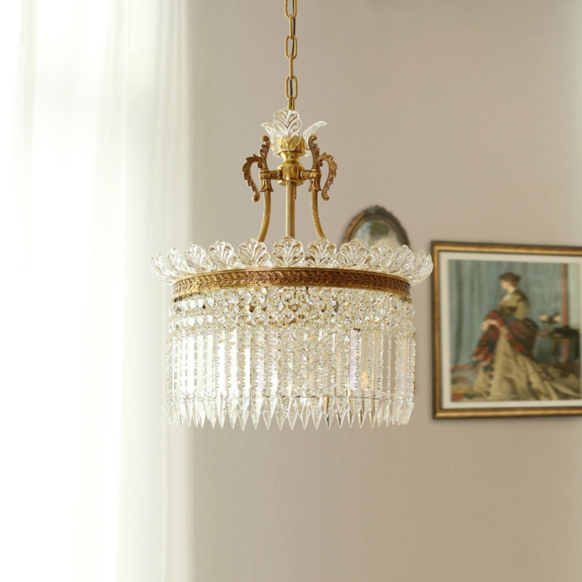 Lámpara de araña de cristal Alhaja en un comedor elegante – imagen 15