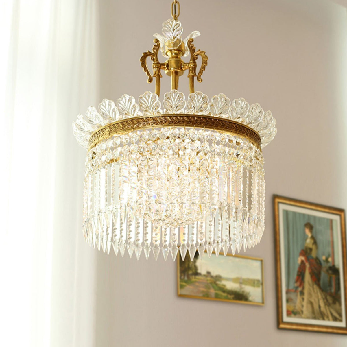 Lámpara de araña de cristal Alhaja en un comedor elegante – imagen 16