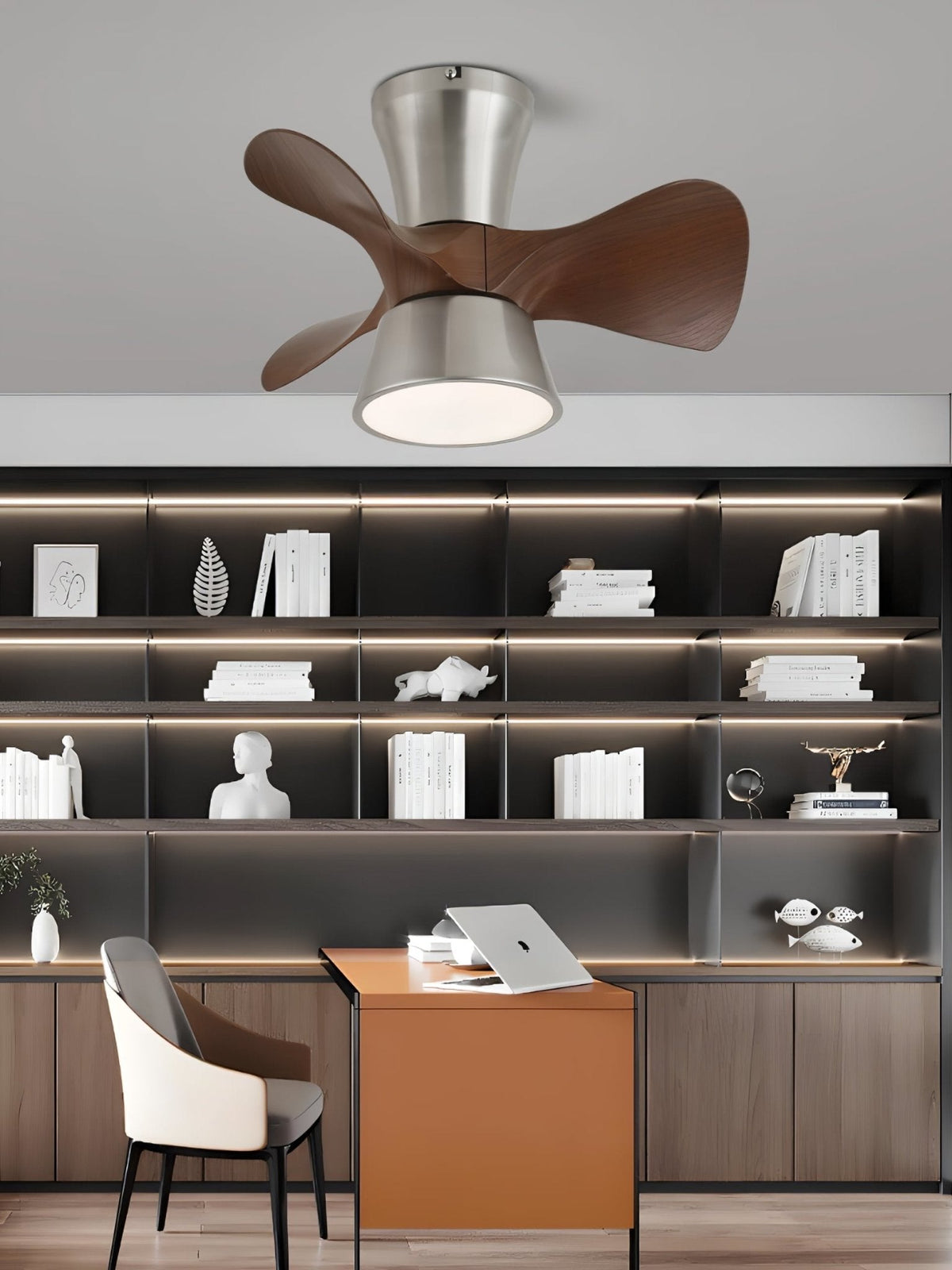 Ventilador de techo con luz Melvento en una cocina moderna – imagen 6