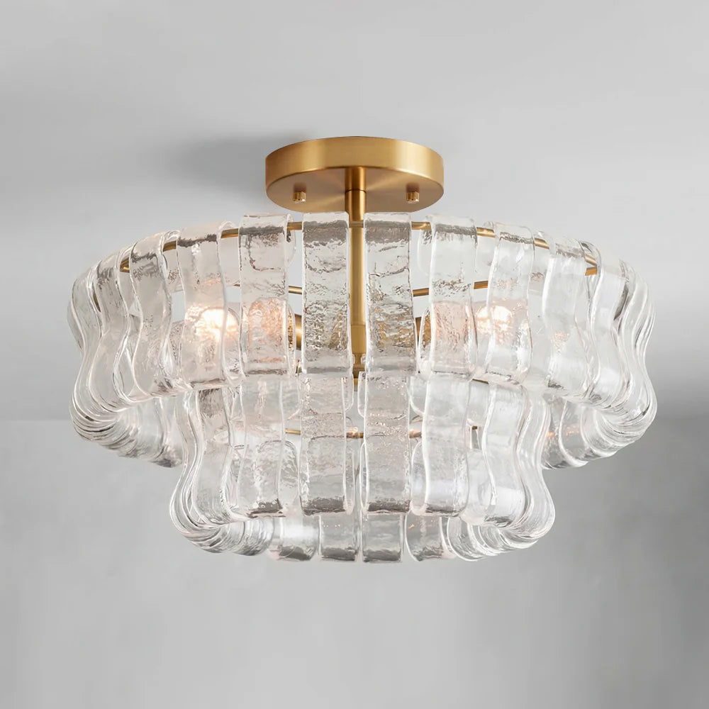 Lámpara araña de cristal Nivalia en un recibidor elegante – imagen 5