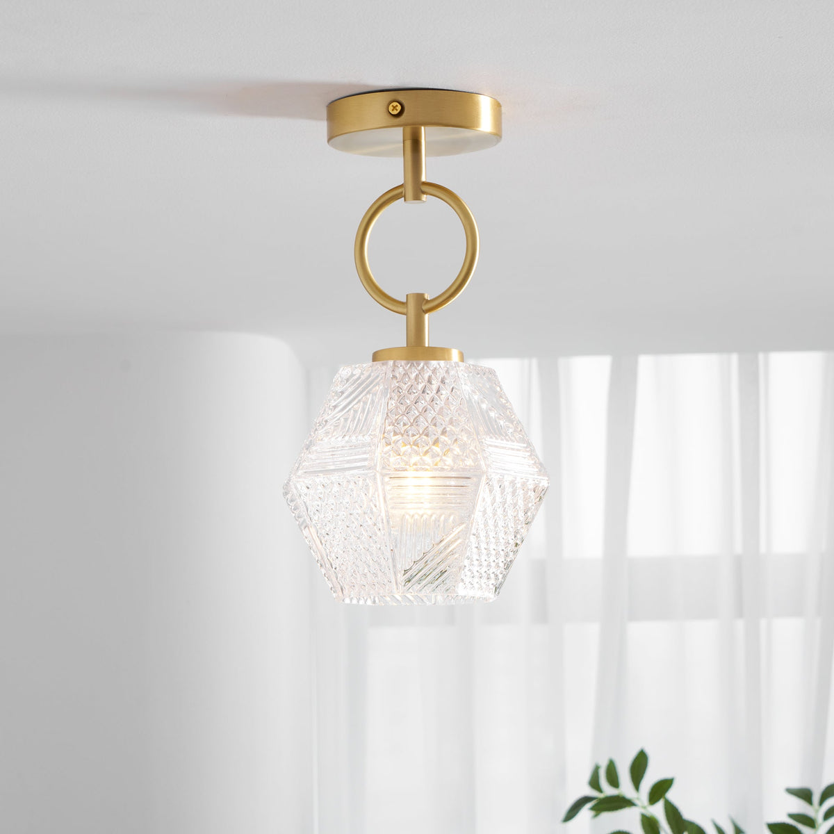 Lámpara de techo art déco Joyela en un dormitorio elegante – imagen 14