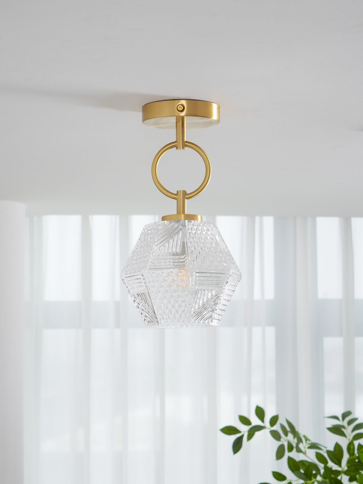Lámpara de techo art déco Joyela en un dormitorio elegante – imagen 11