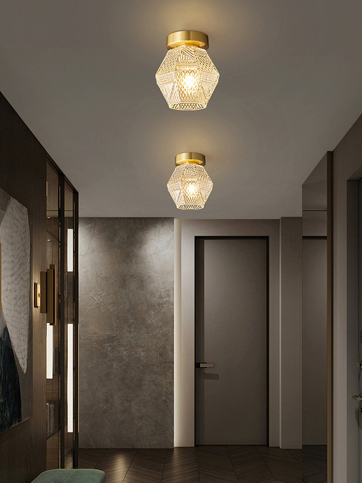 Lámpara de techo art déco Joyela en un dormitorio elegante – imagen 5