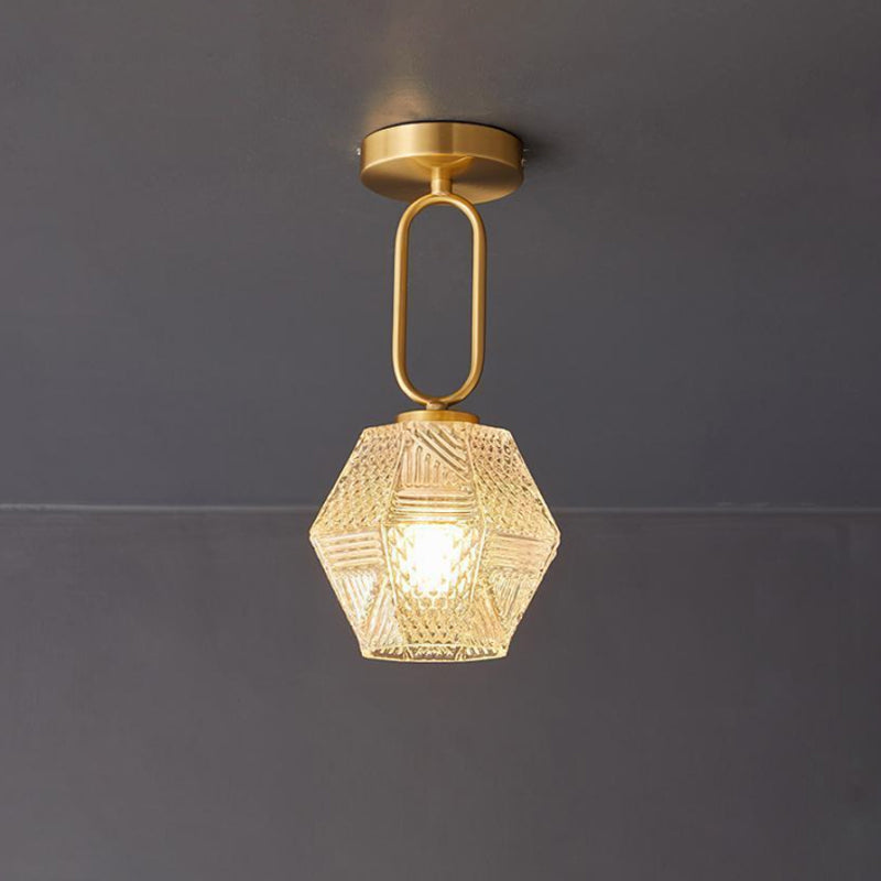 Lámpara de techo art déco Joyela – Ø 15 × 32 cm, eslabón ovalado