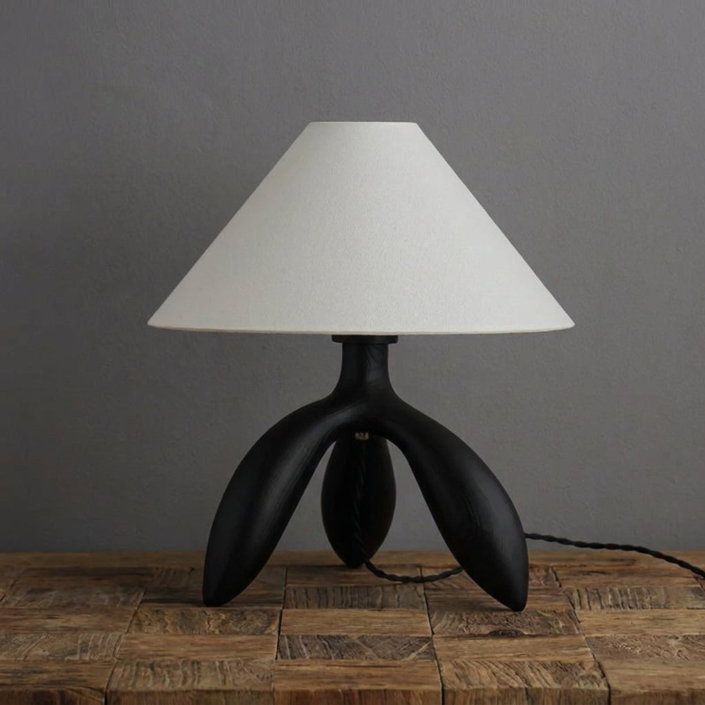 Lámpara de mesa trípode Simela – negro